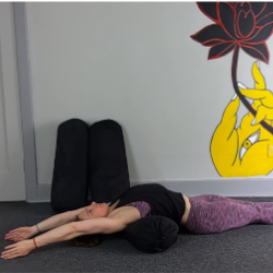 Stretching with bolster